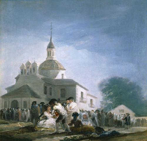 Francisco de Goya La ermita de San Isidro el dia de la fiesta